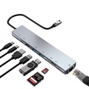 HUB O.E.M. - Tipo-C 8 en 1, 2x USB 3.0, 1x TF, 1x SD, 1x HDMI, 1x PD, 1x RJ45, 1x Tipo C, FY-D-4009