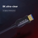 Cable Audio/Video HDMI Fibra Óptica O.E.M. - 8K Ultra HD, version 2.1, 8K@60Hz, 4K@120Hz, Color: negro, 150 pies (50 Metros). FY-H-4011-50M