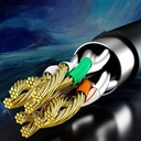 Cable Estructurado SFTP O.E.M. - 45 pies, CAT8, RJ45, PIMF, STTP, transmision de video 4k, 8K color negro. FY-H-4012 15M