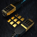 Cable Estructurado SFTP O.E.M. - 45 pies, CAT8, RJ45, PIMF, STTP, transmision de video 4k, 8K color negro. FY-H-4012 15M