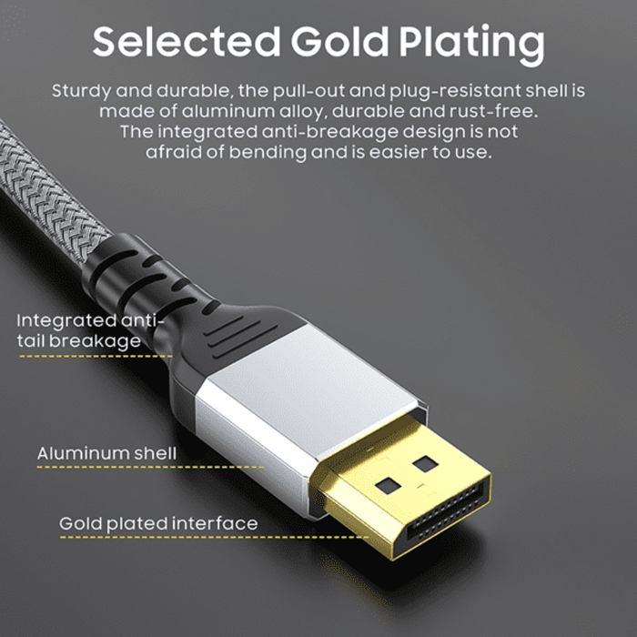 Cable Audio/Video HDMI a DP - HDMI a Display port UHD, 8K, Color: negro, 6 pies. FY-3011-1.8M