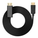 Cable Audio/Video HDMI a DP - HMDI to Display Port UHD, cobre puro + PVC, Color: negro, 6 pies. FY-3002-1.8MT