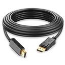 Cable Audio/Video HDMI a DP - HMDI to Display Port UHD, cobre puro + PVC, Color: negro, 6 pies. FY-3002-1.8MT