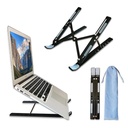 Soporte o Base portátil para Laptop de 9 a 15.6" , ajustable, de aluminio, color Negro. FY-7037-BK