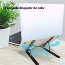 Soporte o Base portátil para Laptop de 9 a 15.6" , ajustable, de aluminio, color Negro. FY-7037-BK