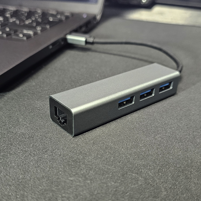 HUB O.E.M. Adaptador 3x USB 3.0, 1x RJ45, FY-D-4014