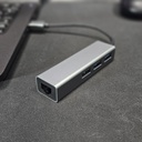 HUB O.E.M. Adaptador 3x USB 3.0, 1x RJ45, FY-D-4014