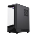 Caja GameMax - Para ATX,Micro ATX,Mini-ITX, conectores 1x USB 3.0, vidrio templado, color negro. VISTA COC BK
