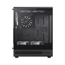 Caja GameMax - Para ATX,Micro ATX,Mini-ITX, conectores 1x USB 3.0, vidrio templado, color negro. VISTA COC BK