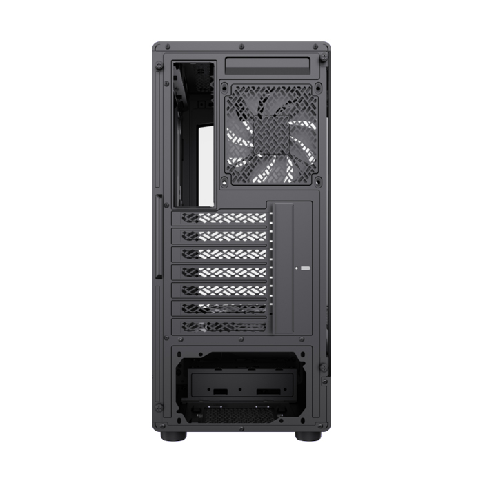 Caja GameMax - Para ATX,Micro ATX,Mini-ITX, conectores 1x USB 3.0, vidrio templado, color negro. VISTA COC BK