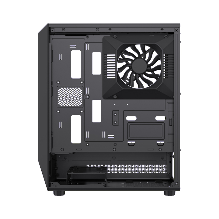 Caja GameMax - Para ATX,Micro ATX,Mini-ITX, conectores 1x USB 3.0, vidrio templado, color negro. VISTA COC BK