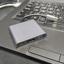 Hub 3 en 1 - USB 3.0 Tipo C macho a USB 3.0 + Tipo C + HDMI, 3 in 1 hub, PD 60W. FY-D-7040