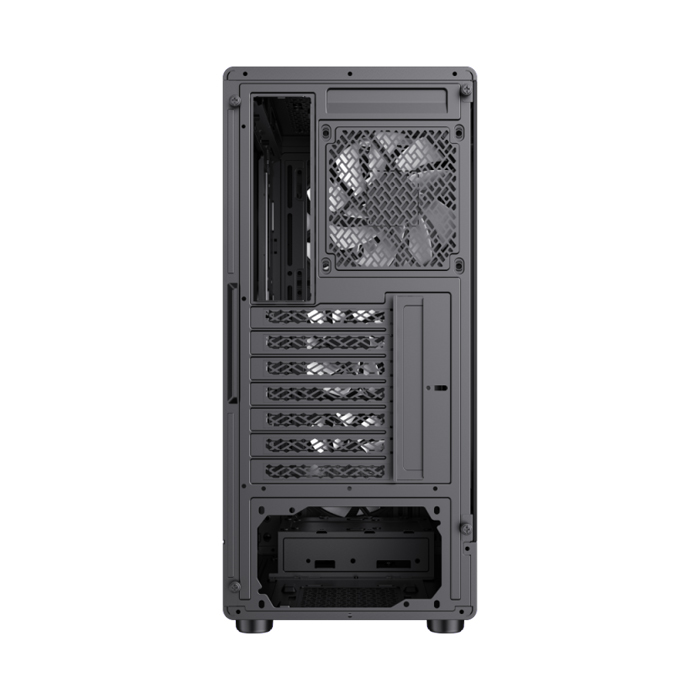 Caja GameMax - Para ATX、M-ATX、ITX, conectores 1x USB 3.0, 1x USB 2.0, 1x Tipo C, vidrio templado, color negro. Storm 2 AB