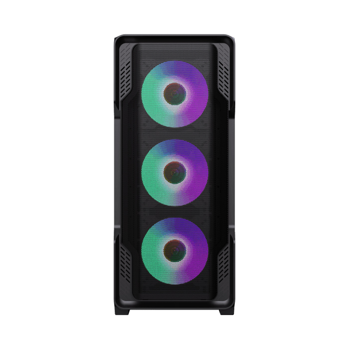 Caja GameMax - Para E-ATX, ATX, M-ATX, ITX, conectores 1x USB 3.0, 2x USB 2.0, vidrio templado, Sin ventilador, color negro. Siege BK