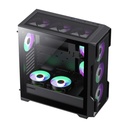 Caja GameMax - Para E-ATX, ATX, M-ATX, ITX, conectores 1x USB 3.0, 2x USB 2.0, vidrio templado, Sin ventilador, color negro. Siege BK