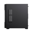 Caja GameMax - Para E-ATX, ATX, M-ATX, ITX, conectores 1x USB 3.0, 2x USB 2.0, vidrio templado, Sin ventilador, color negro. Siege BK