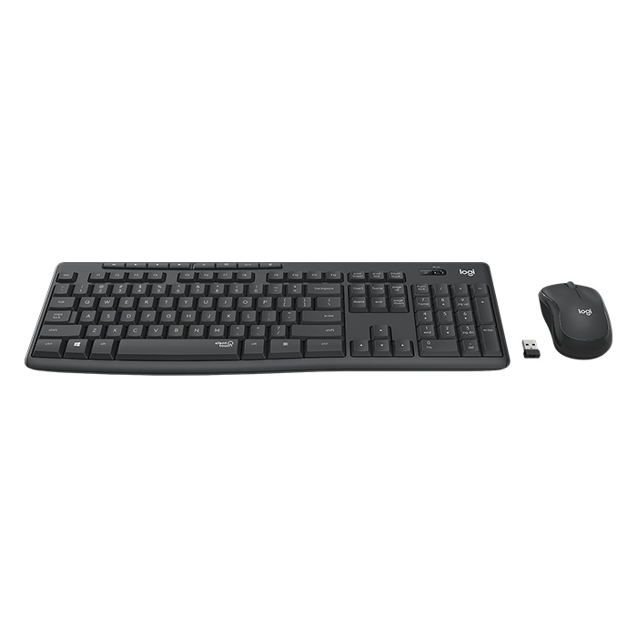 Teclado Logitech Wireless Desktop MK295 - Combinación de Teclado y Ratón, Inalámbricos, Tecnología SilentTouch, Receptor USB, Español, Negro. 920-009792