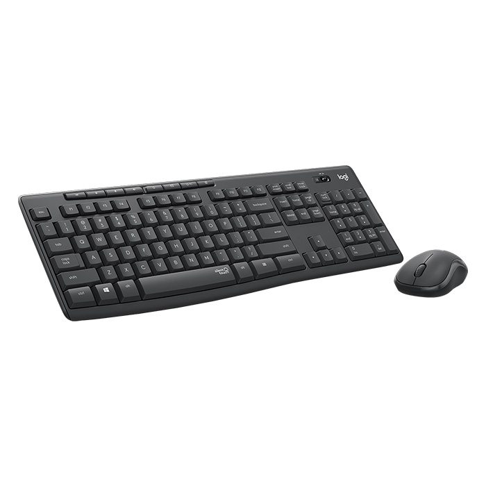 Teclado Logitech Wireless Desktop MK295 - Combinación de Teclado y Ratón, Inalámbricos, Tecnología SilentTouch, Receptor USB, Español, Negro. 920-009792