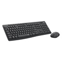 Teclado Logitech Wireless Desktop MK295 - Combinación de Teclado y Ratón, Inalámbricos, Tecnología SilentTouch, Receptor USB, Español, Negro. 920-009792