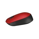 Mouse Logitech M170 - Ratón óptico inalámbrico, 2.4Ghz, nano receptor usb, color negro/rojo. 910-004941