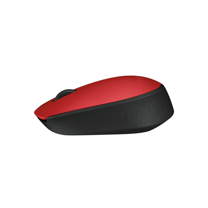 Mouse Logitech M170 - Ratón óptico inalámbrico, 2.4Ghz, nano receptor usb, color negro/rojo. 910-004941
