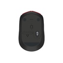 Mouse Logitech M170 - Ratón óptico inalámbrico, 2.4Ghz, nano receptor usb, color negro/rojo. 910-004941