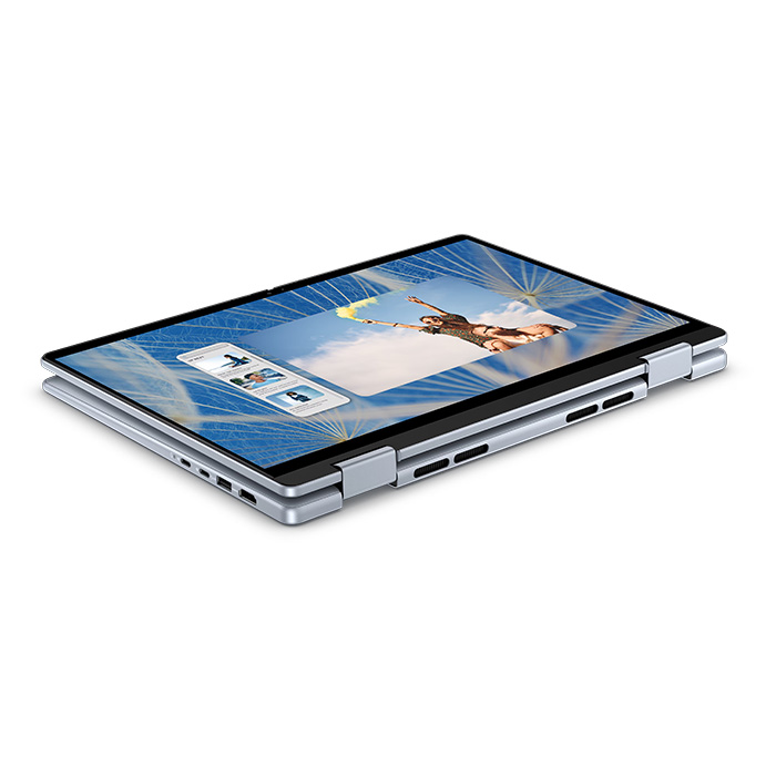 Laptop Dell Inspiron 7440 - 14" Full HD (2 en 1) Pantalla Táctil, Intel Core i7-150U a 5.2GHz, 16GB DDR5, 1TB SSD, Webcam, WiFi, Bluetooth, Gráficos Iris Xe, Windows 11 Home Ingles, Color: Azul hielo. I7440-7304BLU