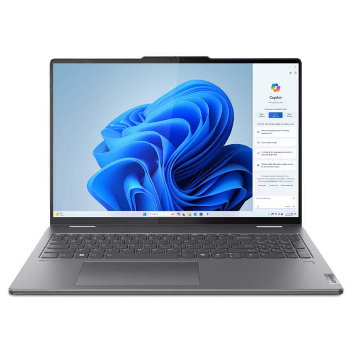Laptop Lenovo Yoga 7 16IML9 2 en 1- 16" WUXGA (1920x1200) IPS, Intel Core Ultra 7 155U, 16GB LPDDR5, 1 TB SSD M.2 NVME, Webcam, Wifi, Bluetooth, Gráficos Intel Iris Xe, Windows 11 Home, inglés, Color Negro. 83DL0002US