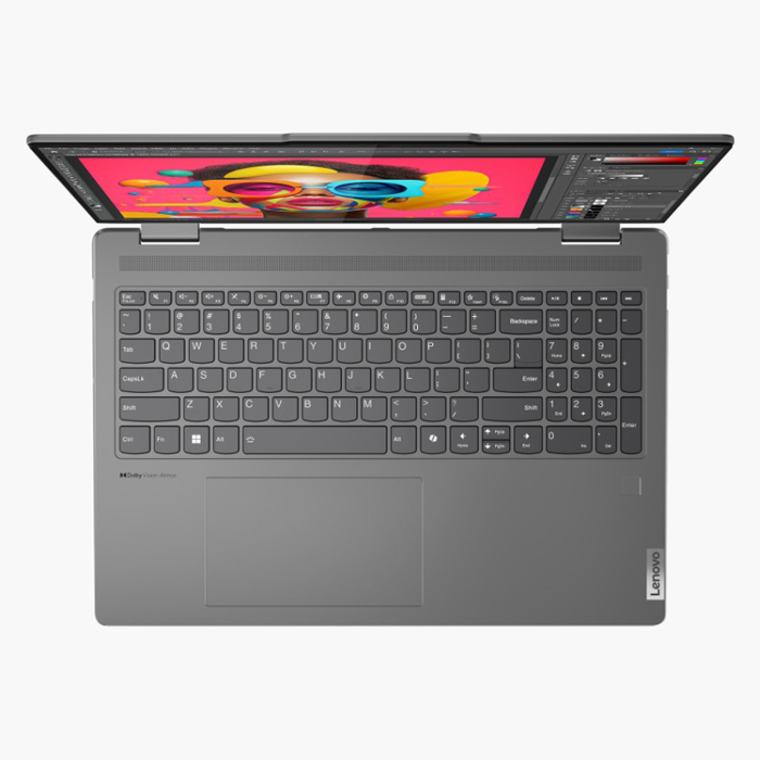 Laptop Lenovo Yoga 7 16IML9 2 en 1- 16" WUXGA (1920x1200) IPS, Intel Core Ultra 7 155U, 16GB LPDDR5, 1 TB SSD M.2 NVME, Webcam, Wifi, Bluetooth, Gráficos Intel Iris Xe, Windows 11 Home, inglés, Color Negro. 83DL0002US