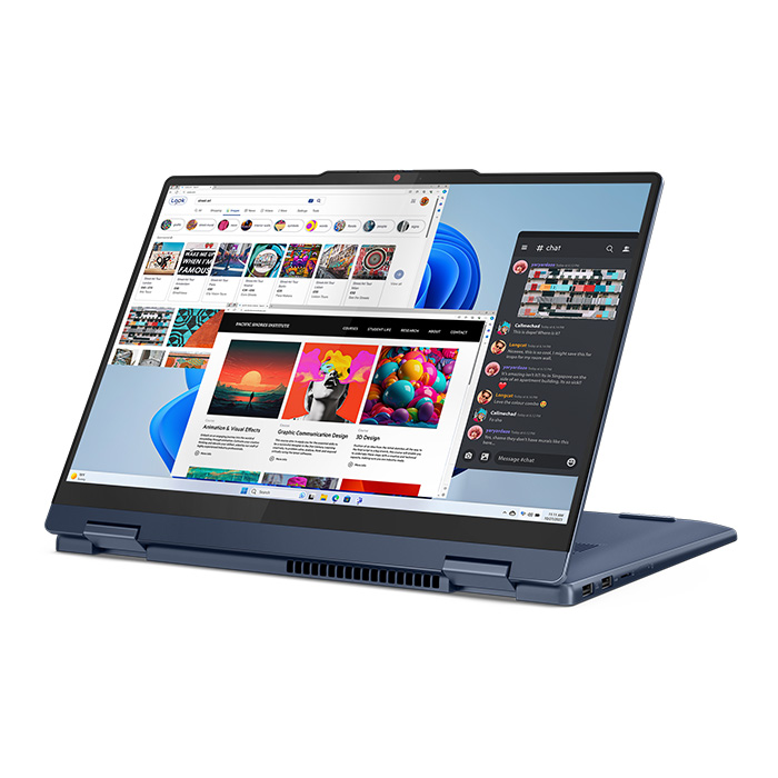 Laptop Lenovo IdeaPad 5i - 14" Táctil (2 en 1) WUXGA (1920 x 1200), Intel® Core™ 5 120U, 8 GB LPDDR5, 512GB SSD M.2 2242, Intel Integrado, Webcam, WiFi, Windows 11 Home Inglés, Lápiz, Color: Azul. 83DT0002US