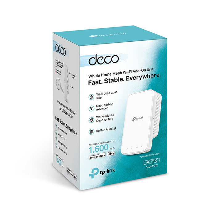 Red Inalambrica TP-Link Deco M3W - Sistema Wi-Fi mesh para el hogar, AC1200 (300Mbps+867Mbps), banda dual 2.4GHz/5GHz. DECOM3W