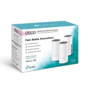 Redes Inalambrica TP-Link Deco E4 - Sistema Wi-Fi mesh para el hogar, 3 pack, AC1200 (300Mbps+867Mbps), banda dual 2.4GHz/5GHz, color blanco. Deco E4 (3-pack)