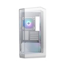 Caja Micro-ATX Tower MAG PANO M100R PZ - ARGB, 1 x USB 3.2 Gen 1 Tipo-A, 1 x USB 3.2 Gen 2x2 Tipo-C, 1 x Salida de audio/Entrada de micrófono, 1 x Botón de interruptor LED,1 x Botón de encendido, Color Blanco. MAG PANO M100R PZ WHITE