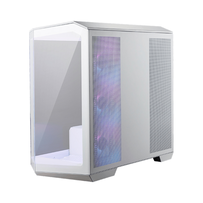 Caja Micro-ATX Tower MAG PANO M100R PZ - ARGB, 1 x USB 3.2 Gen 1 Tipo-A, 1 x USB 3.2 Gen 2x2 Tipo-C, 1 x Salida de audio/Entrada de micrófono, 1 x Botón de interruptor LED,1 x Botón de encendido, Color Blanco. MAG PANO M100R PZ WHITE
