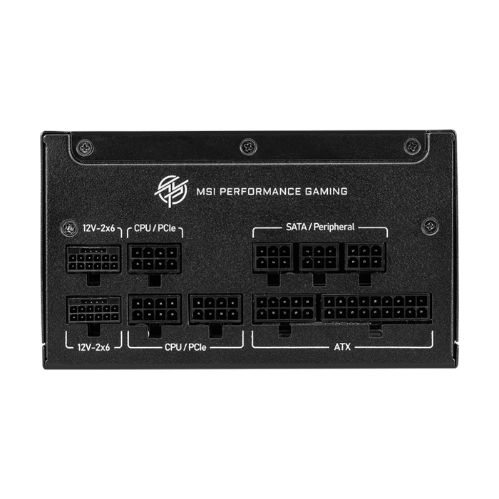 Fuente de poder MSI MAG - 1000W, 24 Pines ATX, 6x Conector 6+2 PCI-E 5.0 y 12x SATA, Abanico 135mm, 80 Plus Gold. MPG A1000GS PCIE5