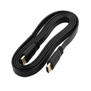 Cable Audio/Video Plano HDMI a HDMI(macho) - Cable HDMI Plano de alta definición, version 2.0, Color: negro, 6 pies. FY-1006-2M
