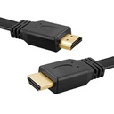 Cable Audio/Video Plano HDMI a HDMI(macho) - Cable HDMI Plano de alta definición, version 2.0, Color: negro, 6 pies. FY-1006-2M