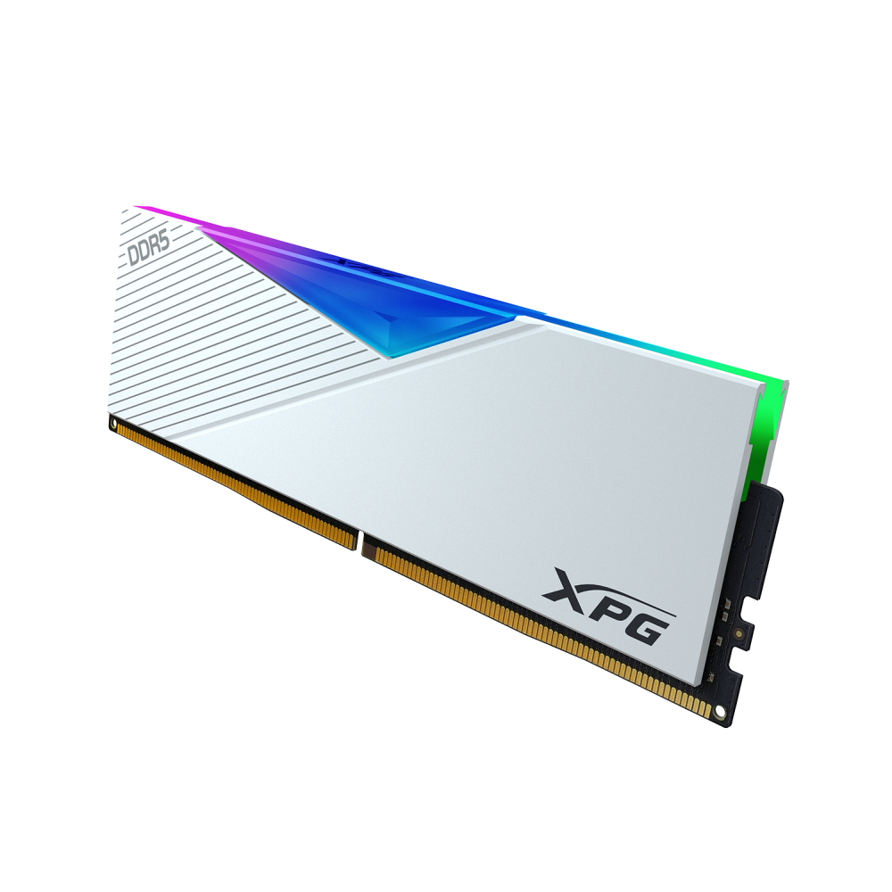 Memoria Ram DIMM ADATA XPG Lancer RGB - Capacidad de 16GB DDR5 U-DIMM, 6800MHz, ECC, CL34, 1.4V, color blanco. AX5U6800C3416G-CLARWH