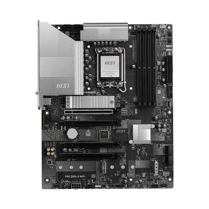 Tarjeta Madre MSI Intel Ultra - LGA1851, Intel Z890, ATX, 4x DDR5 hasta 256GB UDIMM, 4x ranuras PCI-E x16, HDMI 2.1, DP 1.4, Tipo-C, USB. PRO Z890-S WIFI