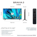 BRAVIA 3 | 4K HDR Processor X1™ | 4K Ultra HD | Alto rango dinámico (HDR) | Smart TV (Google TV) color negro. K-55S30