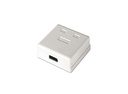 Cajilla de Red VCOM NM242 - Caja sencilla para montaje superficial (Keystone) RJ-45, 2 puerto.