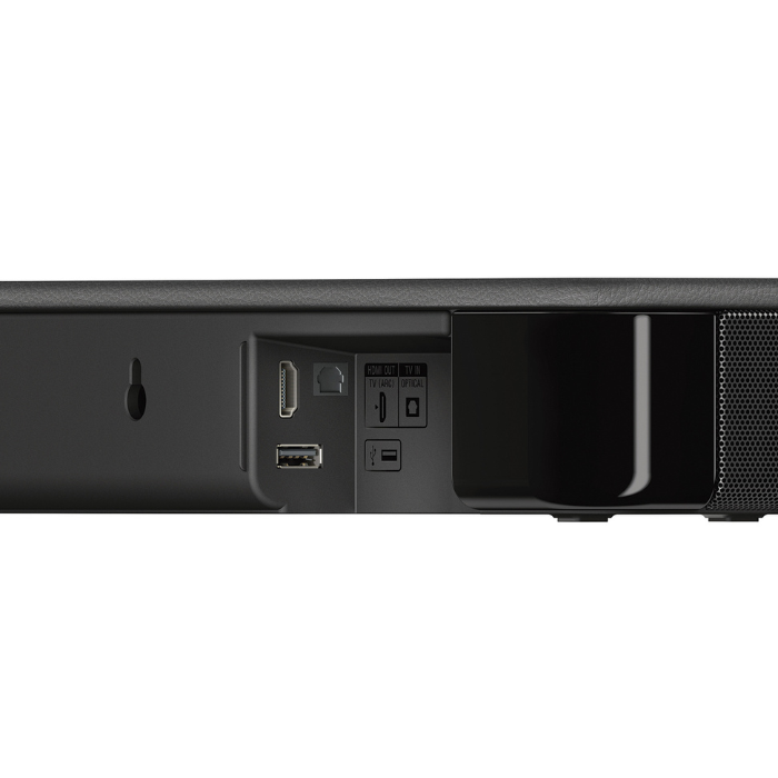 Bocina Sony, barra de sonido única de 2 canales con tecnología Bluetooth 4.2, HDMI ARC, USB, 120W, negro. HT-S100F