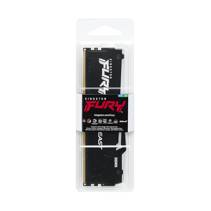 16GB (1x16GB) DDR5 5600MT/s CL40 FURY Beast Black RGB XMP DIMM