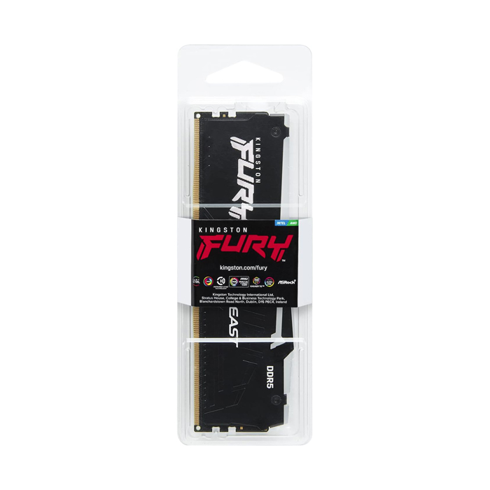 Memoria Dimm FURY Beast Black RGB XMP - 32GB (1x16GB) DDR5 5600MT/s CL40, DIMM. KF556C40BBA-32