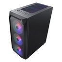 Caja ATX HUNTER-V - Ventana lateral, concectores 1x USB 2.0, 1x USB 3.0, sin ventilador, color negro. HUN-HUNTER-V
