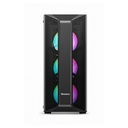 Caja ATX HUNTER-VI - Ventana lateral, conectores 1x USB 2.0, 1x USB 3.0, sin ventilador, color negro. HUN-HUNTER-VI