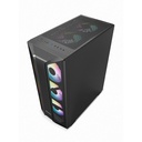 Caja ATX HUNTER-VI - Ventana lateral, conectores 1x USB 2.0, 1x USB 3.0, sin ventilador, color negro. HUN-HUNTER-VI