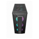 Caja ATX HUNTER-VI - Ventana lateral, conectores 1x USB 2.0, 1x USB 3.0, sin ventilador, color negro. HUN-HUNTER-VI
