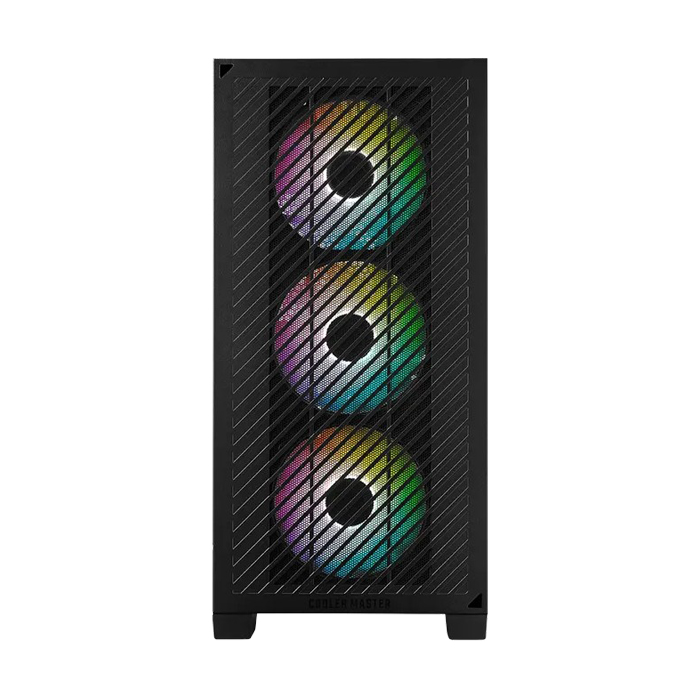 Caja Cooler Master Elite 301 - Micro-ATX, ITX, conectores 2x USB 3.2, vidrio templado, 3x Ventiladores Frontales, 1x Ventilador posterior, color negro. E301-KGNN-S00