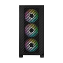 Caja Cooler Master Elite 301 - Micro-ATX, ITX, conectores 2x USB 3.2, vidrio templado, 3x Ventiladores Frontales, 1x Ventilador posterior, color negro. E301-KGNN-S00